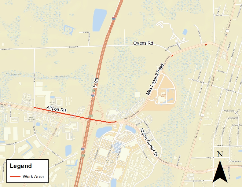 Airport Road Electric Improvement Project Map
