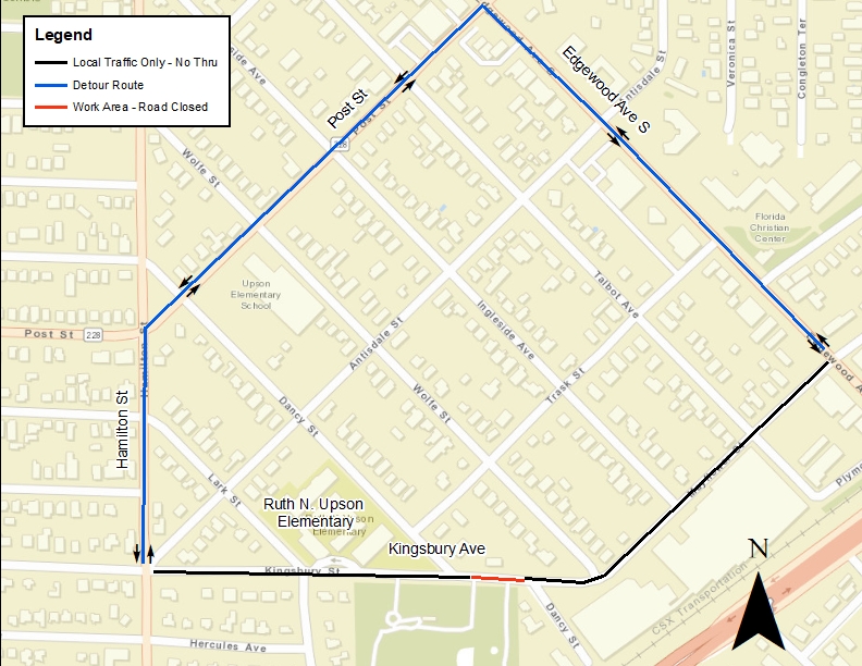 Kingsbury Street Sewer Pump Station Upgrade Project Map