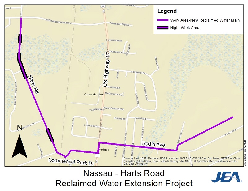 Nassau Harts Road Reclaimed Water Extension Project Construction