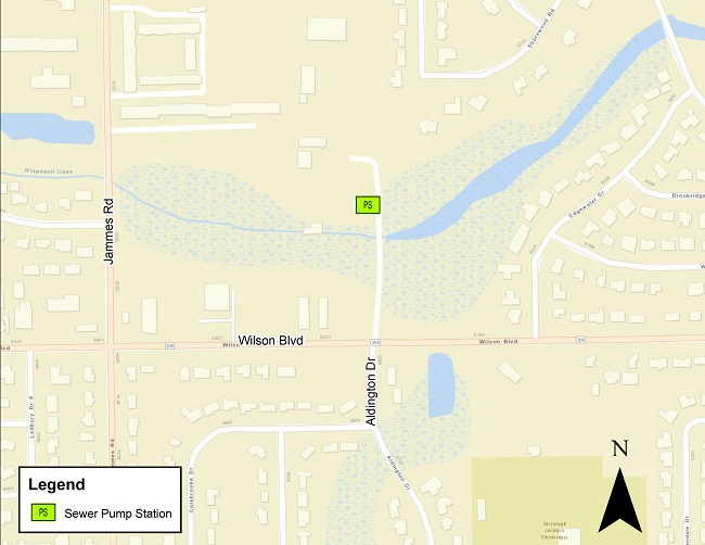 Wilson Blvd Pump Station Improvement Project Map