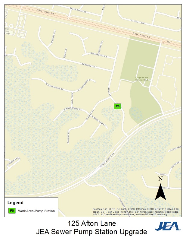 Afton Lane Sewer Pump Station Upgrade - Map Afton Lane Sewer Pump Station Upgrade - Map